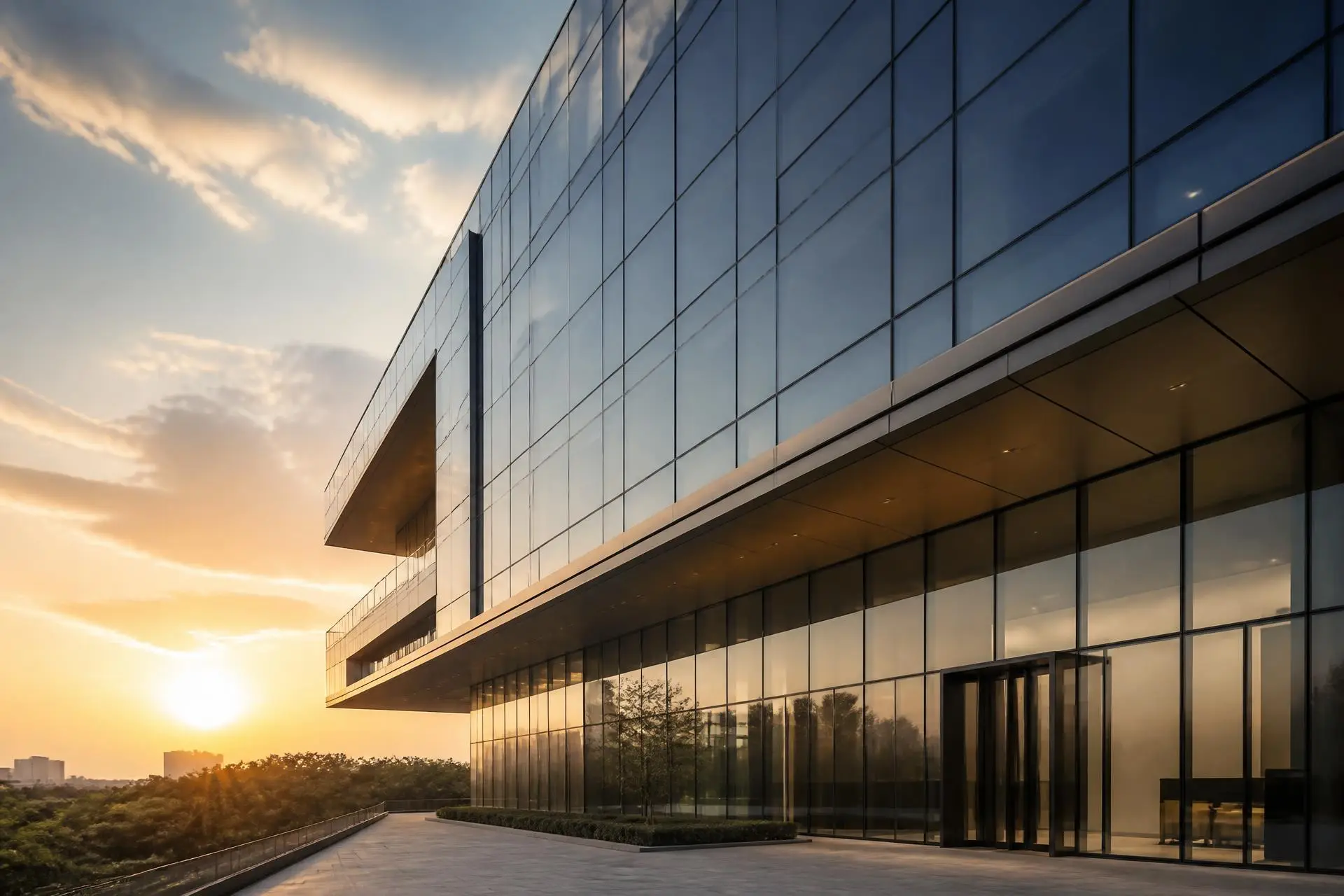 Architecture verre et acier — CADatWORK BIM