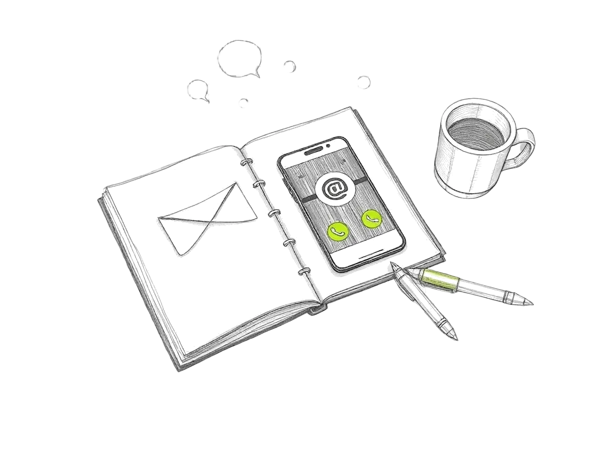 Contact CADatWORK — esquisse