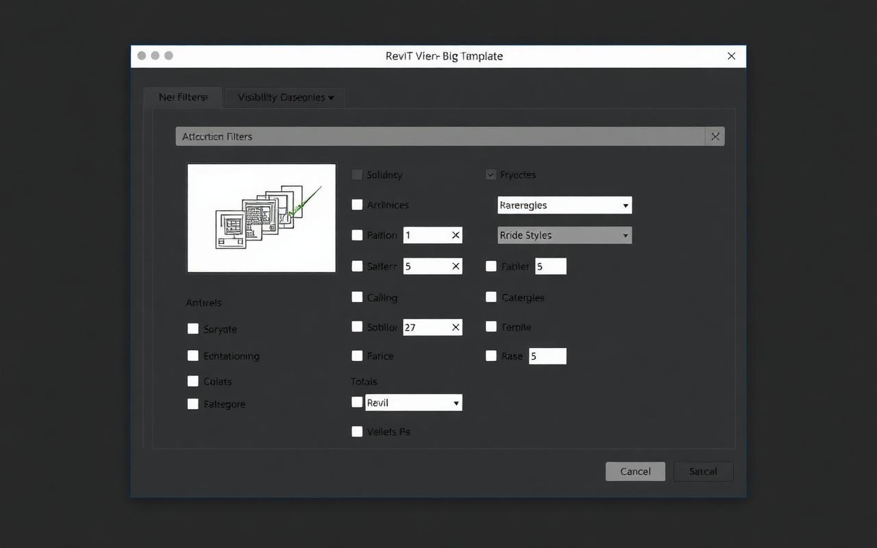 Gabarit de vue Revit et filtres de visibilité